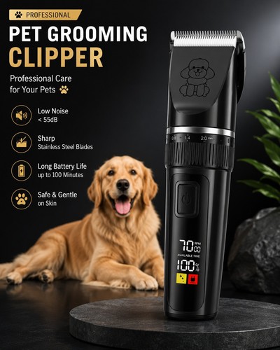 Cordless dog clippers kit lcd - dog,